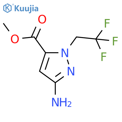 Methyl 3-amino-1-(2,2,2-trifluoroethyl)-1H-pyrazole-5-carboxylate structure