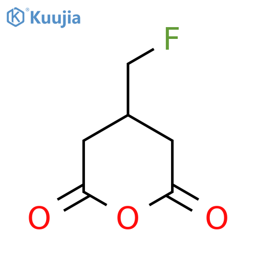 4-(fluoromethyl)oxane-2,6-dione structure