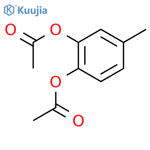 4-methylbenzene-1,2-diyl diacetate structure