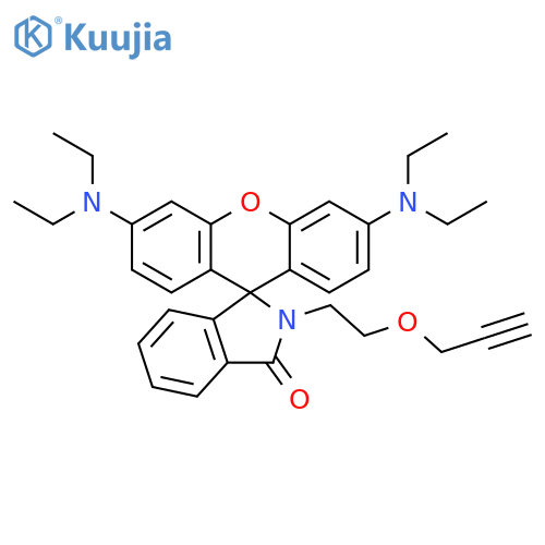 Spiro[1H-isoindole-1,9'-[9H]xanthen]-3(2H)-one, 3',6'-bis(diethylamino)-2-[2-(2-propyn-1-yloxy)ethyl]- structure