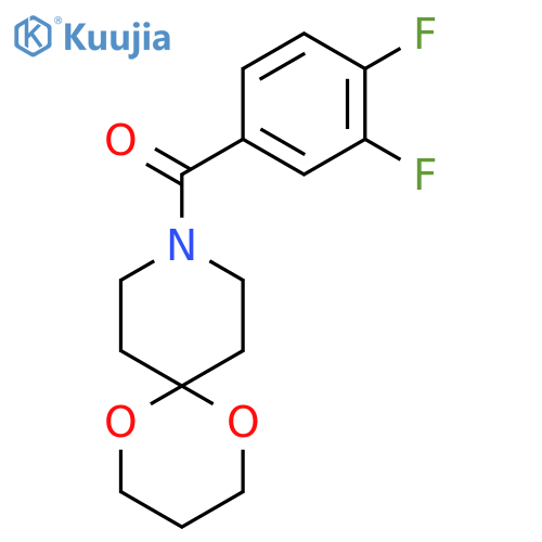 9-(3,4-difluorobenzoyl)-1,5-dioxa-9-azaspiro5.5undecane structure