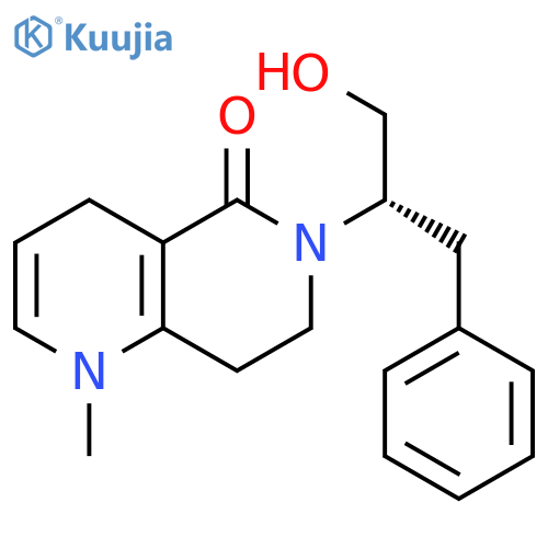 1,6-Naphthyridin-5(1H)-one,4,6,7,8-tetrahydro-6-[(1S)-1-(hydroxymethyl)-2-phenylethyl]-1-methyl- structure