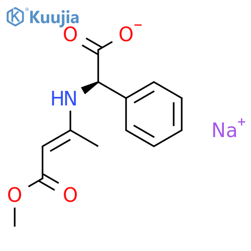 Sodium N-1-Methyl-2-carbomethoxyvinyl-D(-)-α-aminophenylacetate structure