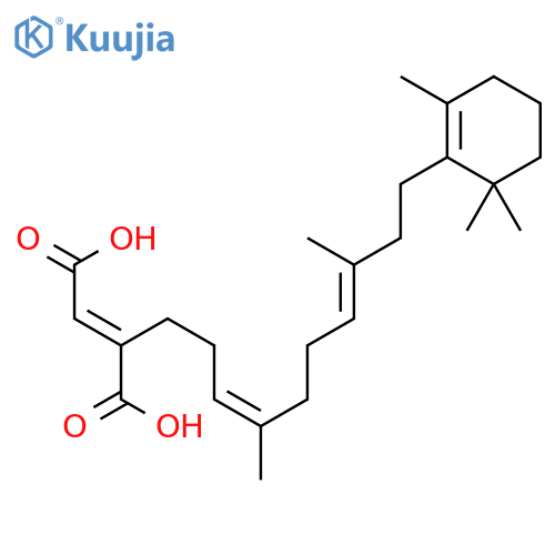 (2Z)-2-[(3E,7E)-4,8-dimethyl-10-(2,6,6-trimethylcyclohex-1-en-1-yl)deca-3,7-dien-1-yl]but-2-enedioic acid structure