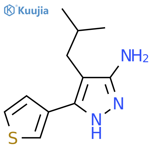 4-(2-methylpropyl)-3-(thiophen-3-yl)-1H-pyrazol-5-amine structure