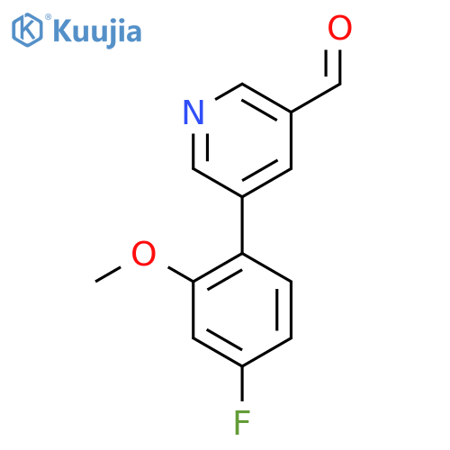 5-(4-Fluoro-2-methoxyphenyl)pyridine-3-carbaldehyde structure