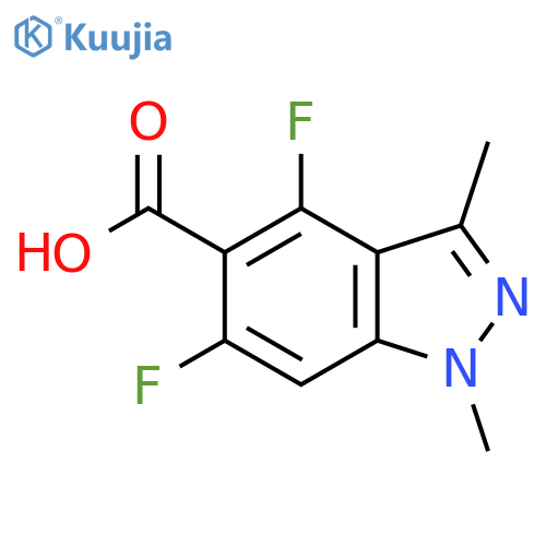 4,6-Difluoro-1,3-dimethyl-1H-indazole-5-carboxylic acid structure