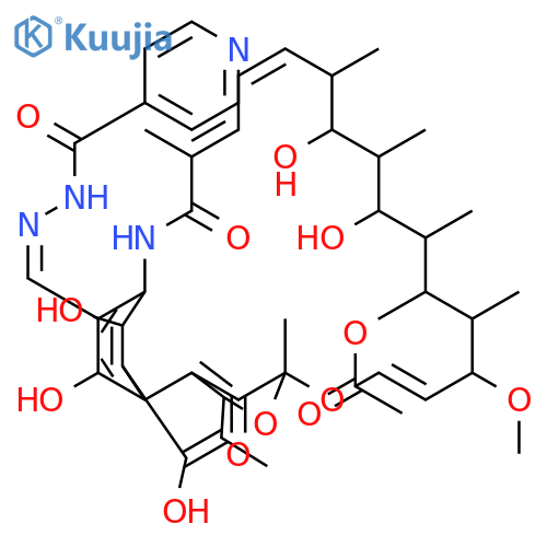 3-(Isonicotinoylhydrazonomethyl) Rifamycin structure