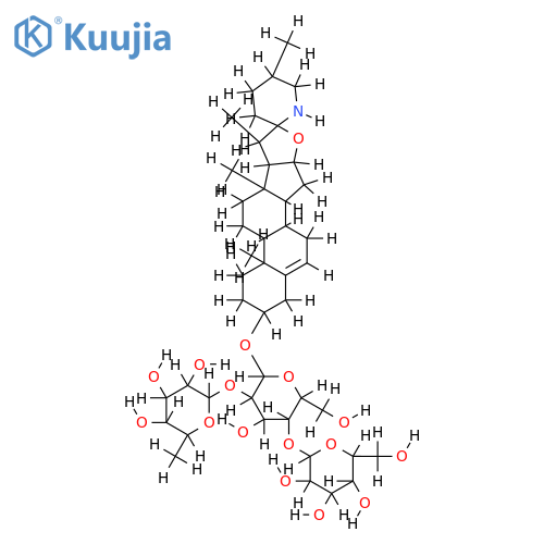 Solasodine 3-O-alpha-L-Rhamnopyranosyl-(12)-O-4)>-beta-D-glucopyranoside structure