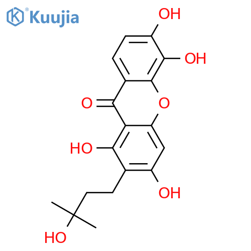 9H-Xanthen-9-one, 1,3,5,6-tetrahydroxy-2-(3-hydroxy-3-methylbutyl)- structure
