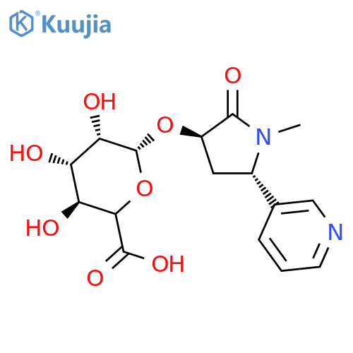 b-D-Glucopyranosiduronic acid,(3R,5S)-1-methyl-2-oxo-5-(3-pyridinyl)-3-pyrrolidinyl structure