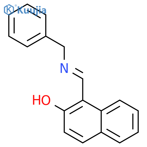 2-Naphthalenol, 1-[[(phenylmethyl)imino]methyl]- structure