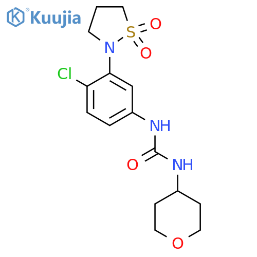 3-[4-chloro-3-(1,1-dioxo-1lambda6,2-thiazolidin-2-yl)phenyl]-1-(oxan-4-yl)urea structure