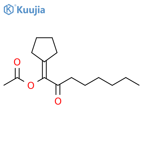 2-Octanone, 1-(acetyloxy)-1-cyclopentylidene- structure