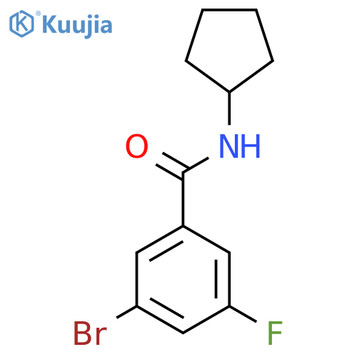 3-bromo-N-cyclopentyl-5-fluorobenzamide structure