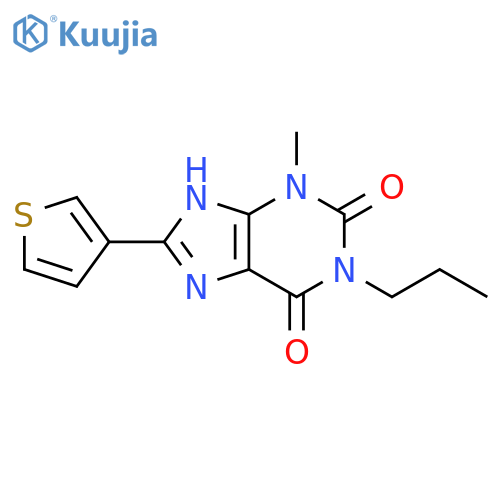 1H-Purine-2,6-dione, 3,7-dihydro-3-methyl-1-propyl-8-(3-thienyl)- structure