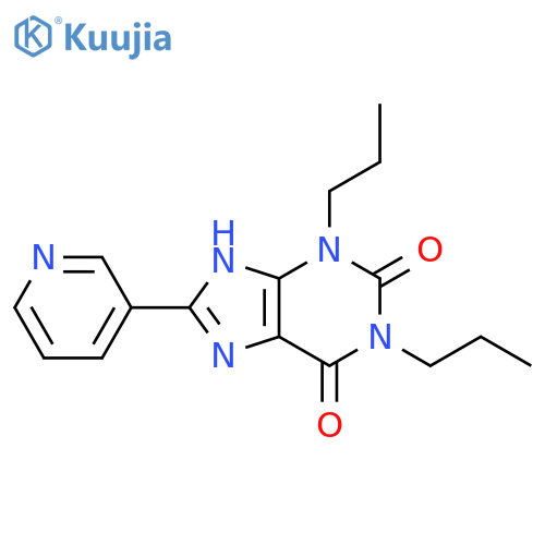 1H-Purine-2,6-dione, 3,7-dihydro-1,3-dipropyl-8-(3-pyridinyl)- structure