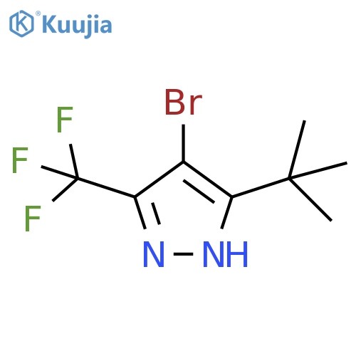 4-bromo-3-tert-butyl-5-(trifluoromethyl)-1H-pyrazole structure