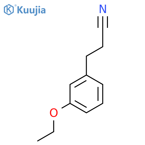 3-(3-ethoxyphenyl)propanenitrile structure