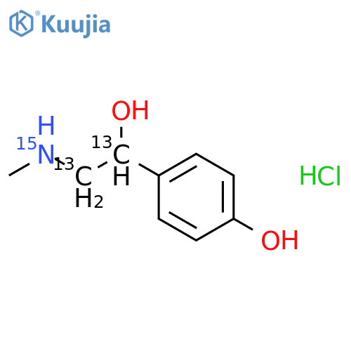 Synephrine-13C2,15N Hydrochloride Salt structure