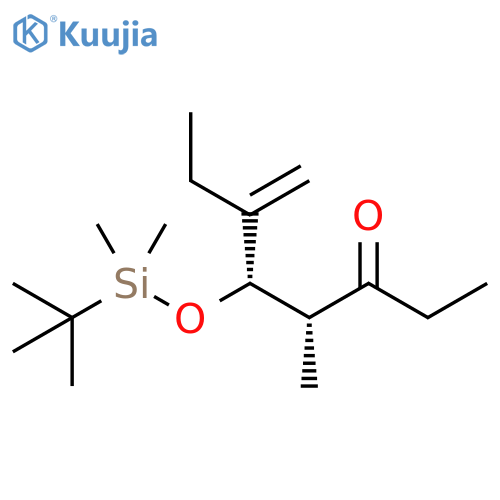 3-Octanone, 5-[[(1,1-dimethylethyl)dimethylsilyl]oxy]-4-methyl-6-methylene-, (4R,5S)-rel- structure