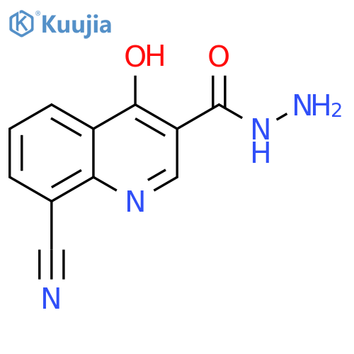 8-Cyano-4-hydroxy-quinoline-3-carboxylic acid hydrazide structure