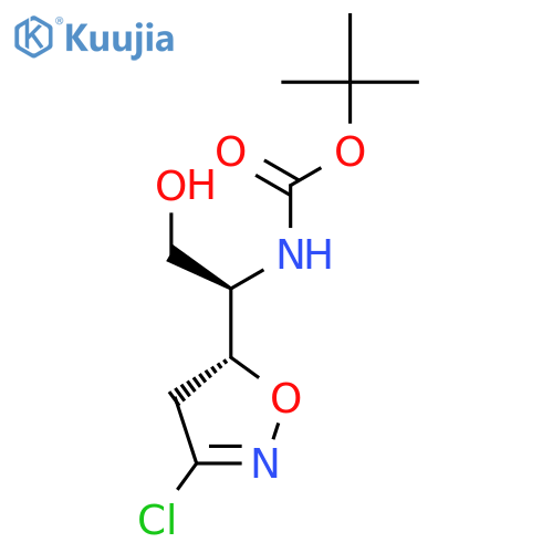 (R,R)-5-(1-Boc-amino-2-hydroxyethyl)-3-chloro-4,5-dihydroisoxazole structure