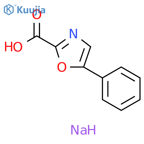 sodium 5-phenyl-1,3-oxazole-2-carboxylate structure