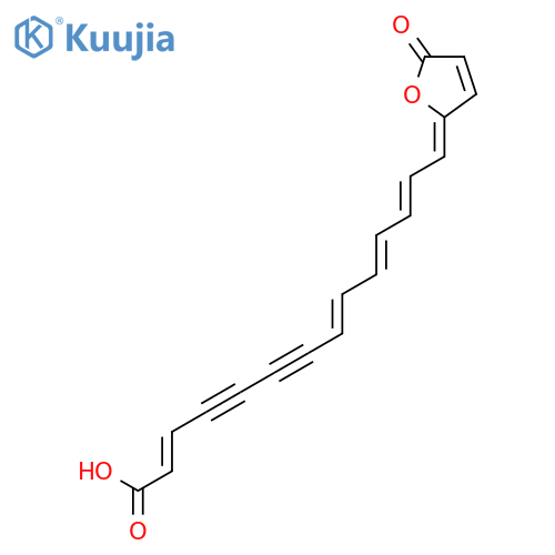 2,8,10,12-Tetradecatetraene-4,6-diynoicacid, 14-(5-oxo-2(5H)-furanylidene)-, (2E,8E,10E,12E,14Z)- structure