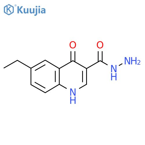 6-Ethyl-4-hydroxyquinoline-3-carbohydrazide structure
