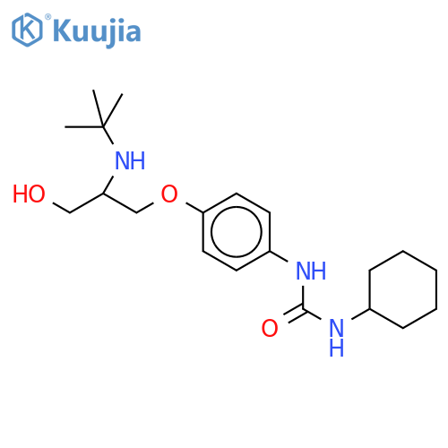 N-Cyclohexyl-N’-2-(tert-butyl)amino-3-hydroxypropoxyphenylurea-d5 structure