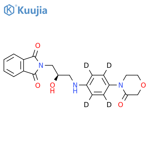 4-((2R)-Hydroxy-3-phthalimido)propylaminephenyl-3-morpholinone-d4 structure