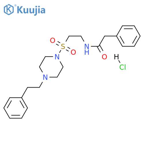 2-phenyl-N-(2-{4-(2-phenylethyl)piperazin-1-ylsulfonyl}ethyl)acetamide hydrochloride structure