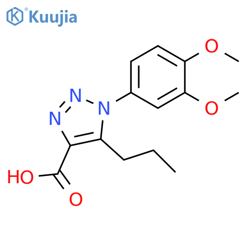 1-(3,4-dimethoxyphenyl)-5-propyl-1H-1,2,3-triazole-4-carboxylic acid structure