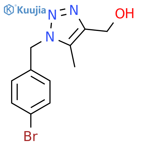 {1-(4-bromophenyl)methyl-5-methyl-1H-1,2,3-triazol-4-yl}methanol structure
