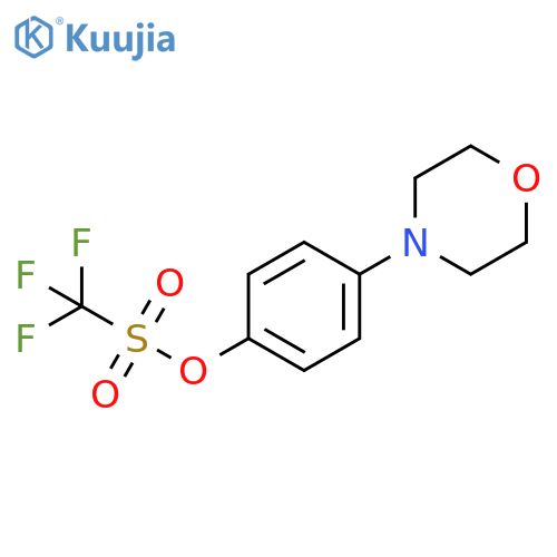 Methanesulfonic acid, trifluoro-, 4-(4-morpholinyl)phenyl ester structure