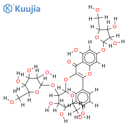 kaempferol-3-sophoroside-7-alpha-L-arabinofuranoside structure