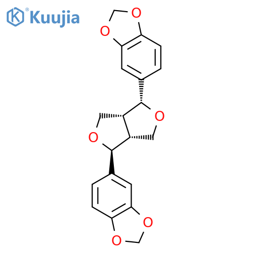 1,3-Benzodioxole,5,5'-(tetrahydro-1H,3H-furo[3,4-c]furan-1,4-diyl)bis-, (1R,3aR,4S,6aR)- structure