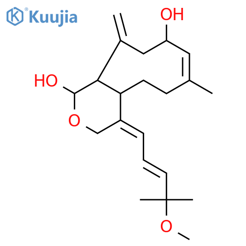 (1S,4E,4aS,9R,11aR)-1,3,4,4a,5,6,9,10,11,11a-decahydro-4-[(2E)-4-methoxy-4-methylpent-2-en-1-ylidene]-7-methyl-11-methylidenecyclonona[c]pyran-1,9-diol structure