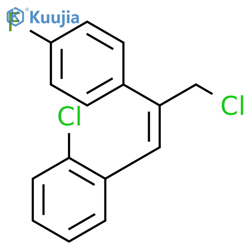 (Z)-1-Chloro-2-(3-chloro-2-(4-fluorophenyl)prop-1-en-1-yl)benzene structure