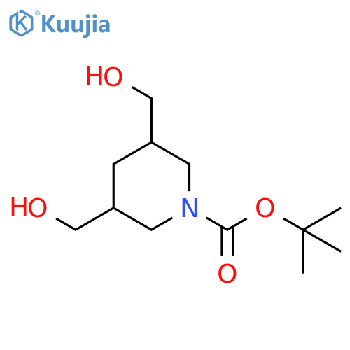 tert-butyl 3,5-bis(hydroxymethyl)piperidine-1-carboxylate, Mixture of diastereomers structure