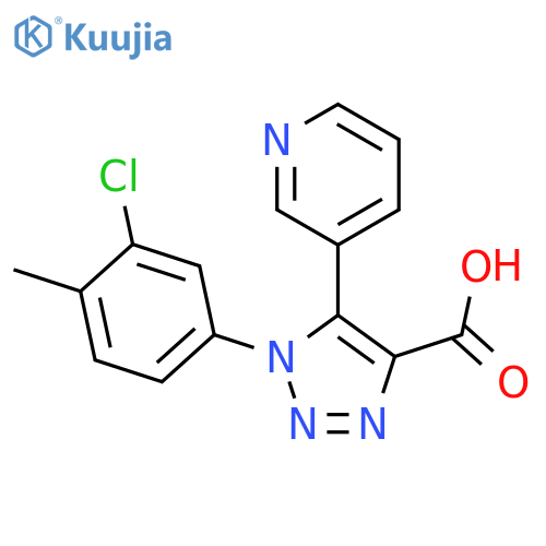 1-(3-chloro-4-methylphenyl)-5-pyridin-3-yl-1H-1,2,3-triazole-4-carboxylic acid structure