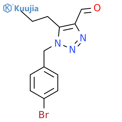 1-(4-bromophenyl)methyl-5-propyl-1H-1,2,3-triazole-4-carbaldehyde structure