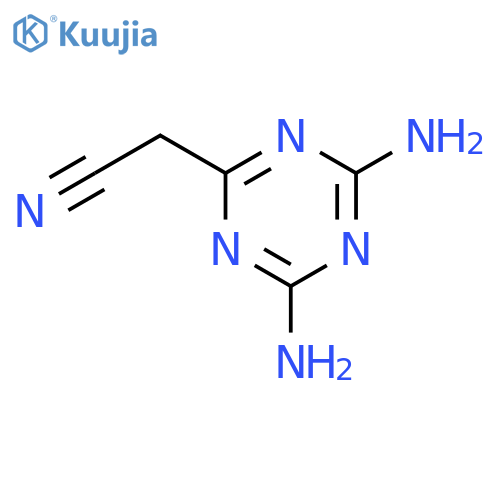 2-(diamino-1,3,5-triazin-2-yl)acetonitrile structure