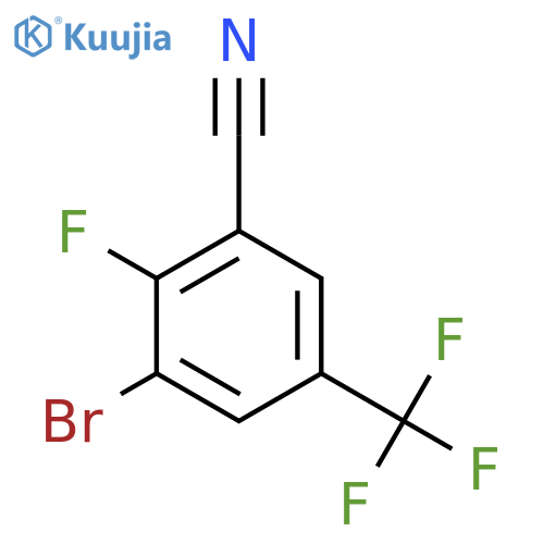 Benzonitrile, 3-bromo-2-fluoro-5-(trifluoromethyl)- structure