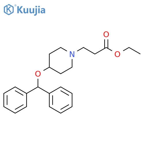 1-PIPERIDINEPROPANOIC ACID, 4-(DIPHENYLMETHOXY)-, ETHYL ESTER structure