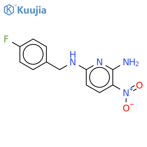 2-Amino-6-(4-fluorobenzyl)-amino-3-nitropyridine-d4 structure