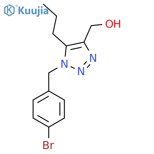 {1-(4-bromophenyl)methyl-5-propyl-1H-1,2,3-triazol-4-yl}methanol structure