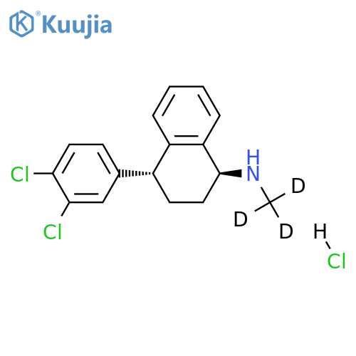 (1S,4R)-4-(3,4-dichlorophenyl)-N-(trideuteriomethyl)-1,2,3,4-tetrahydronaphthalen-1-amine:hydrochloride structure