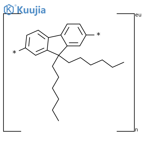 Poly(9,9-di-n-hexylfluorenyl-2,7-diyl) structure